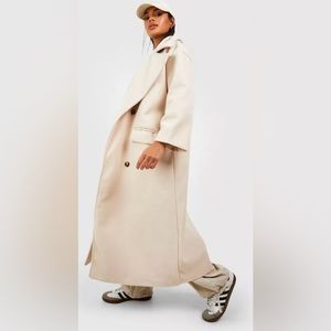 Missquided Long White Coat